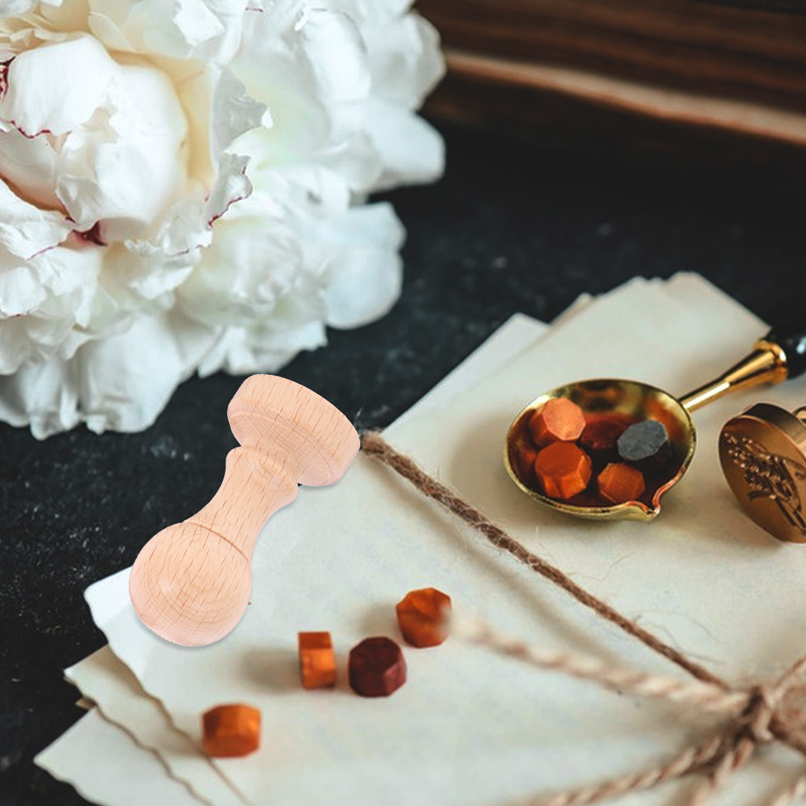 2 Stück hölzerne Siegel, blanko, kreativer Stempel, Retro-Dekor, neuartiges Tagebuch, Planer, Briefmarken