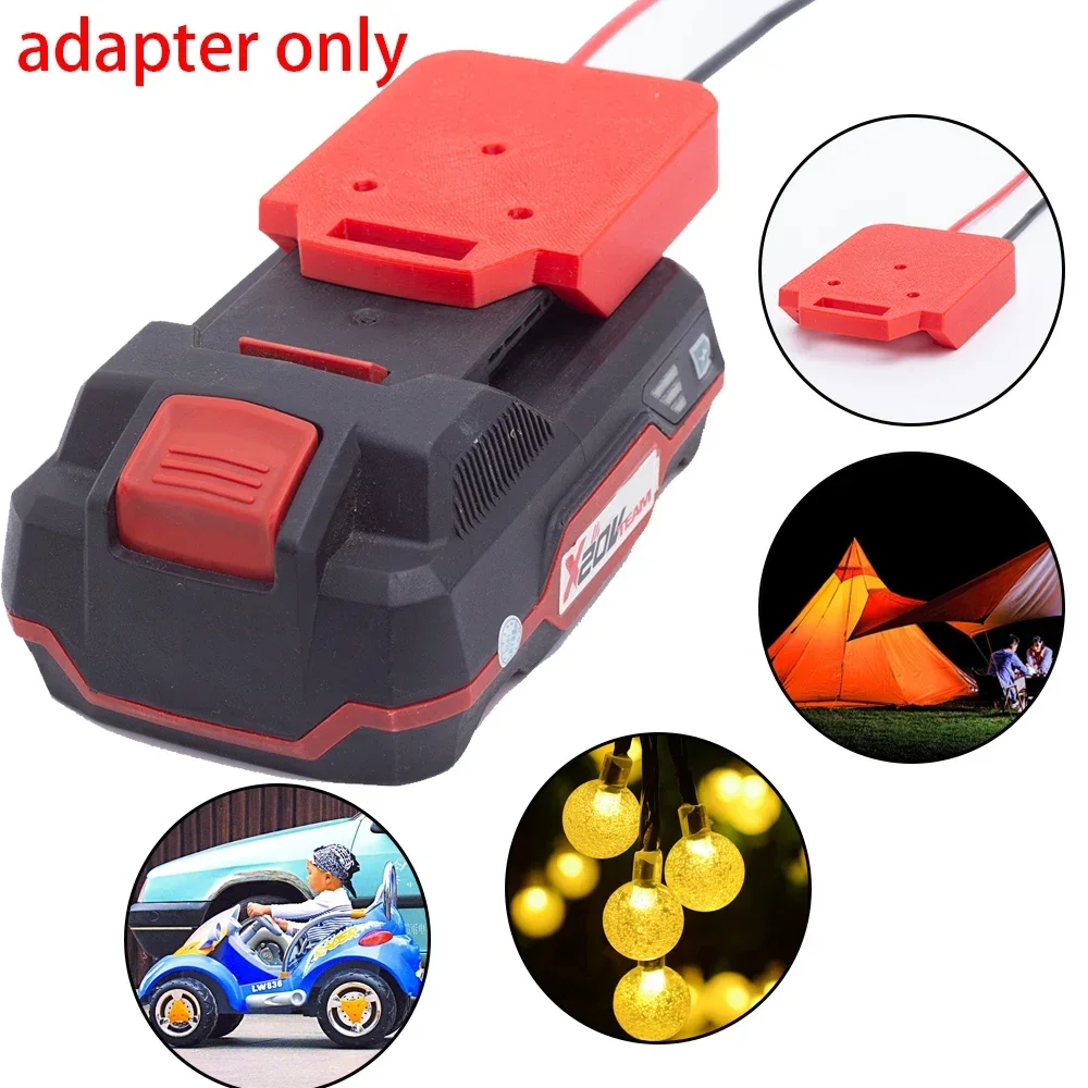 Power ล้อแบตเตอรี่ DIY อะแดปเตอร์สําหรับ Parkside Lidl X20V ทีมอะแดปเตอร์แบตเตอรี่ลิเธียม 14 AWG สาย (พร้อมฟิวส์และไม่มีฟิวส์)