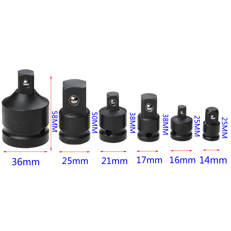 Adaptador convertidor de enchufe, juego reductor de 1/2 a 3/8 3/8 a 1/4 3/4 a 1/2, adaptador de enchufe de impacto para herramienta de reparación de garaje de bicicleta y coche