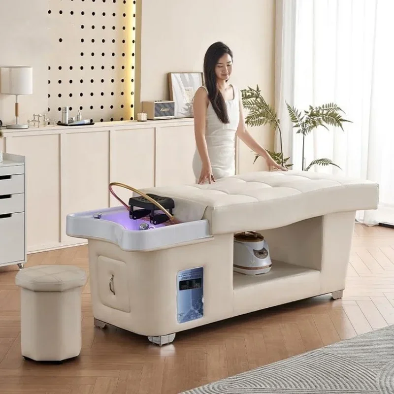 Xinsheng shampoo cama cabeleireiro camas cabeça spa fumigação máquina mesa de massagem lazer e loja de saúde móveis comerciais