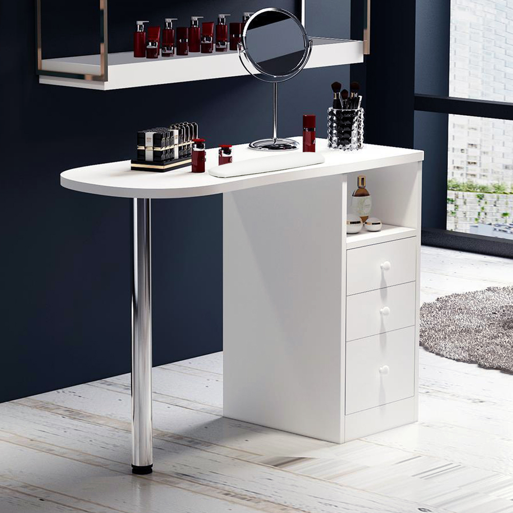 【Sheonly】3 Drawers Manicure Table for Beauty Salon and Home
