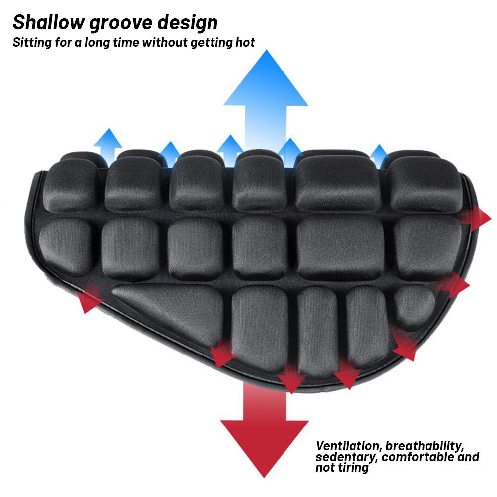 Cojín para asiento de motocicleta, fundas de asiento transpirables suaves y cómodas de espuma negra, alfombrillas, accesorios para bicicletas eléctricas
