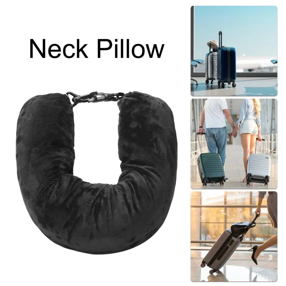 Almohada de viaje para el cuello, almohada de viaje con relleno automático, almohada de cuello rellenable portátil para viajes con cojín de soporte recargable para coche