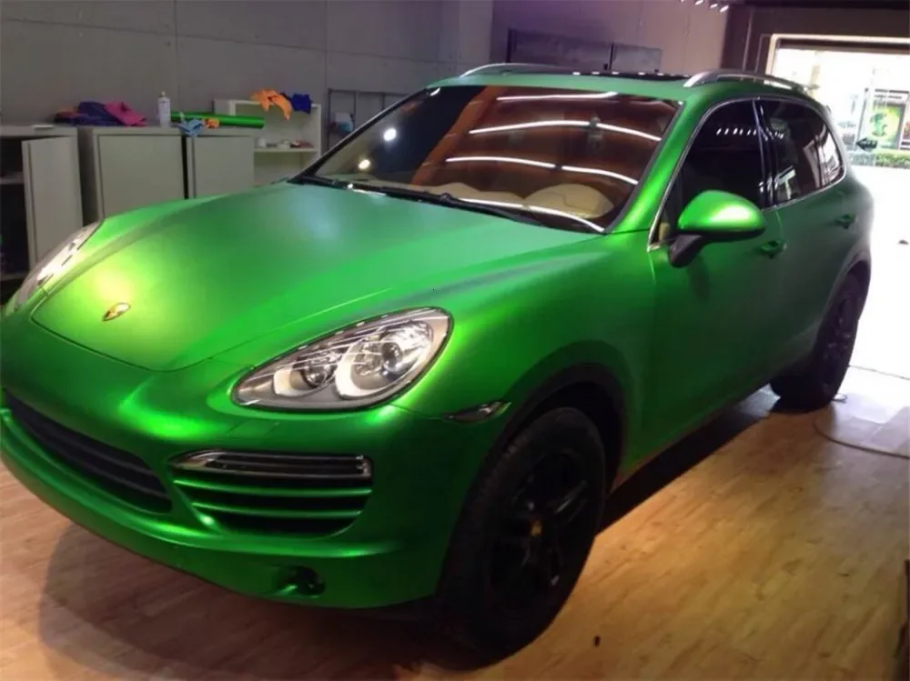 Múltiples colores rojo azul oro verde púrpura mate satén cromo vinilo revestimiento para coche película pegatina calcomanía sin burbujas estilo de envoltura de coche