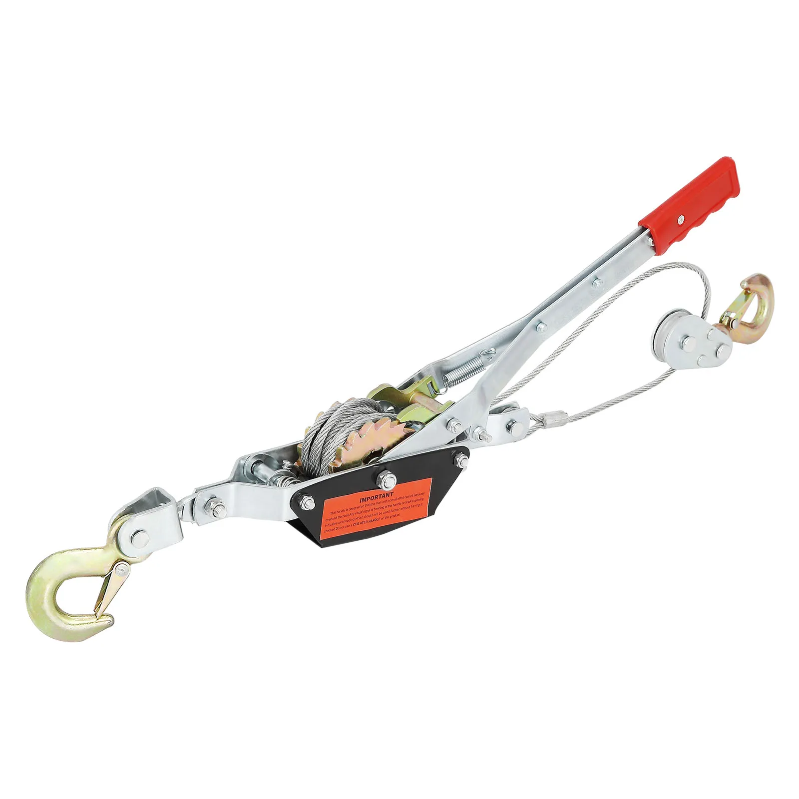 SucceBuy Come Along Winch 2/4/5 Ton Pulling Capacity Heavy Duty Ratchet Automotive Hoist Power Cable Puller for Vehicle Rescue