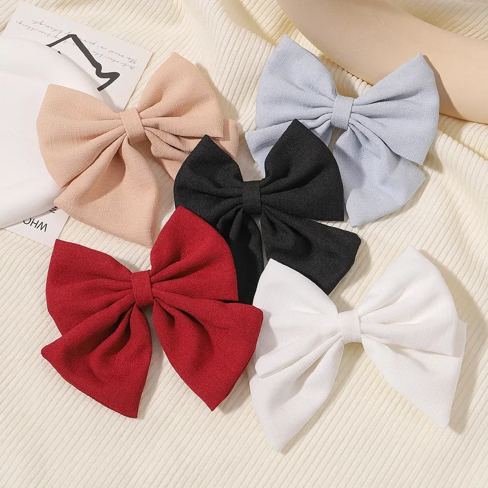 2 ชิ้น/เซ็ต 4.5 "Cheer Bow คลิปผมสําหรับเด็กน่ารัก Grosgrain ริบบิ้น Hairgripes สาวที่ละเอียดอ่อน Bowknot HairPins เด็ก Headwear ชุด