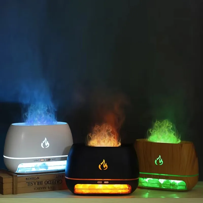 Aroma Diffuser มินิอัลตราโซนิก USB Air Humidifier 3D เปลวไฟ Diffuser น้ํามันหอมระเหย Diffuser Aromatherapy Air Freshener ห้องนอน