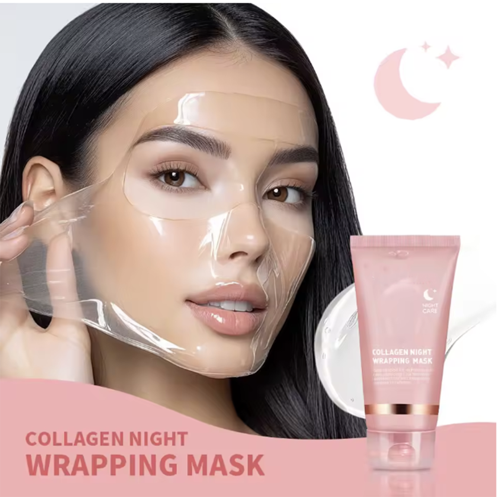 Korean Collagen Wrapping Peel Off Facial Mask Elasticity Hydration Reduces Sagging Dullness Hydrolyzed Collagen Skin Care