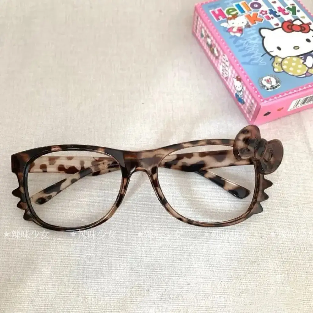 Kawaii hellokitty óculos retro anime kteywear acessórios decorativos y2k cartoonframes sem lentes moda meninas presentes