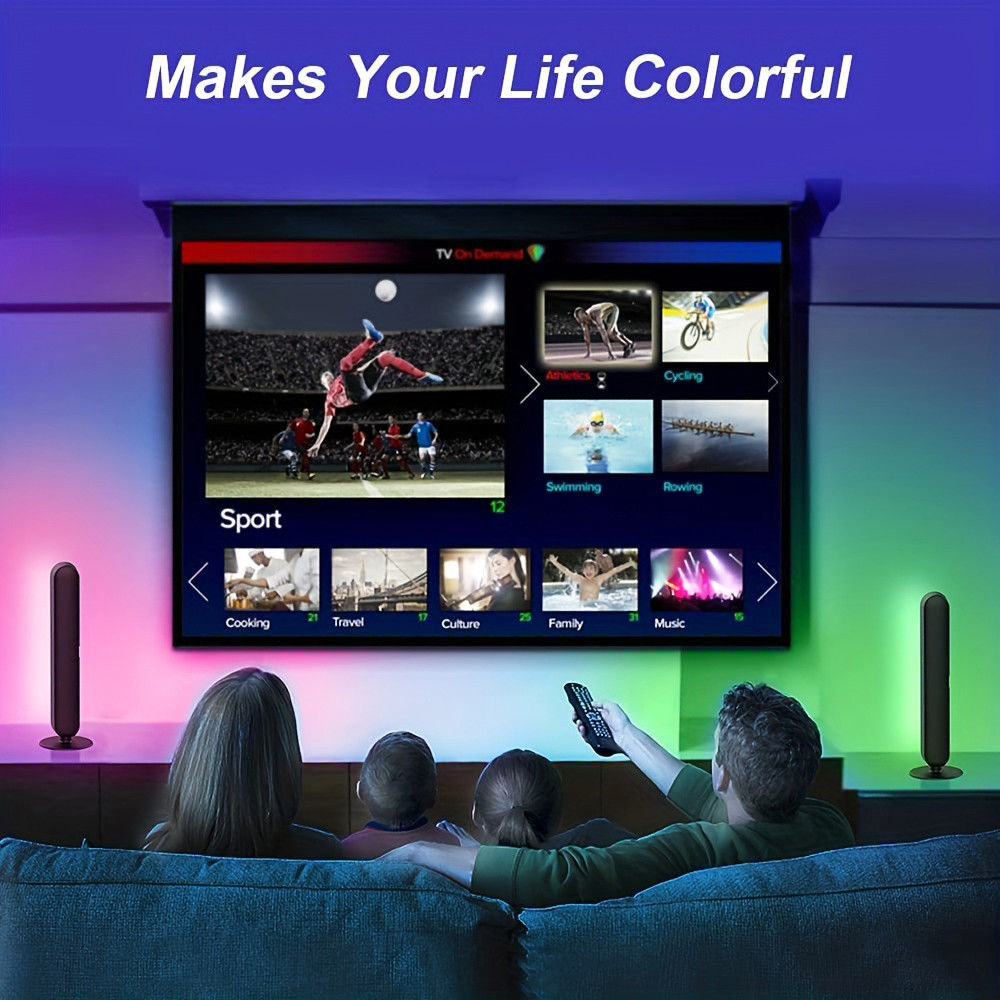 RGB ピックアップライト音楽リズムライトアップグレード USB 充電式モデルクリスマス装飾デスクトップ RGB ライトバー音楽リズム