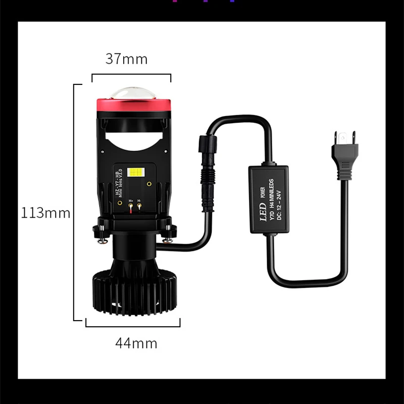 2 pçs lentes h4 lâmpada led h4 led canbus h4 faróis led h4 mini projetor led para farol da motocicleta h4 led lâmpada do farol do carro