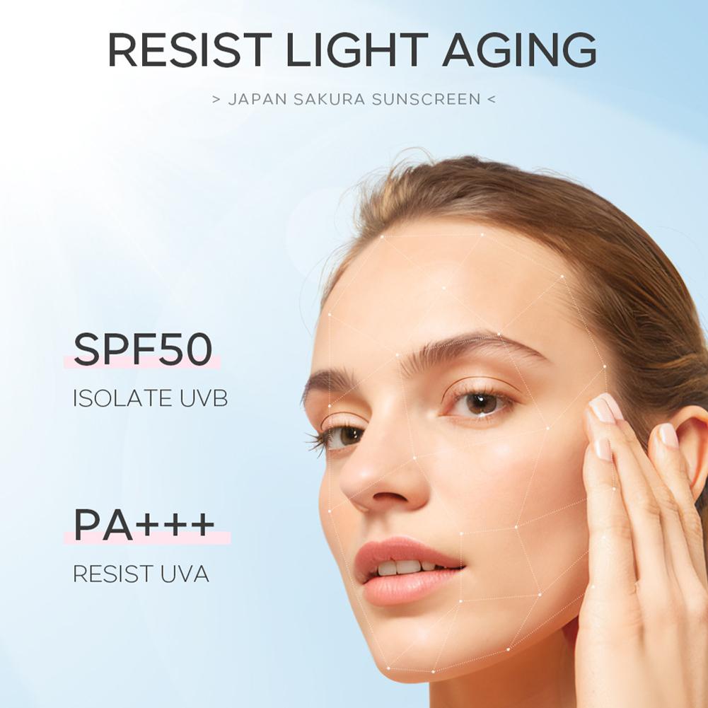 Sakura Sonnenschutzcreme SPF50 Gesichts-Sonnenschutz-Isolationslotion Creme SKIN Protector Brightning Moisturizer Lightning Cream
