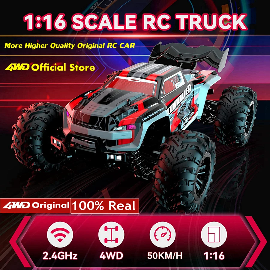 4WD 1:16 80KM/H Super bezszczotkowy 50KM/H szczotkowany samochód RC 4x4 Off Road zdalnie sterowana szybka ciężarówka wyścigowa do driftu zabawka dla dzieci dorośli