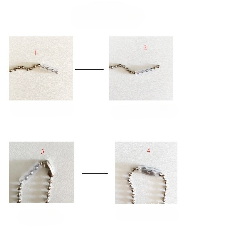 10/20/30/40/50 pçs corrente de contas anti-perdido capa pingente corrente capa protetora evitar saco ornamento de cair