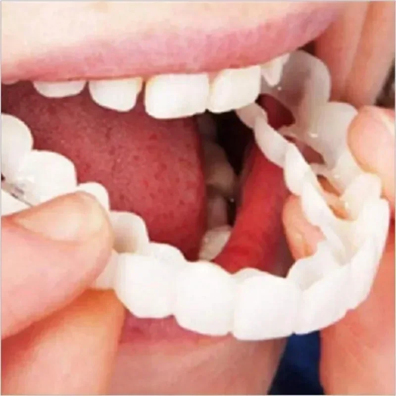 Ajuste perfecto para blanquear los dientes, cubierta de diente falso, carillas de sonrisa de silicona a presión, herramienta superior, cubierta de diente falso, cuidado de la higiene Oral