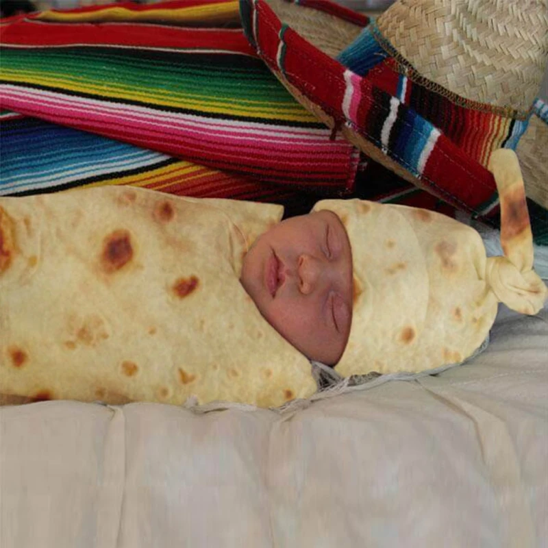 1 Bộ Chăn Mền Cho Bé Bé Bột Tortilla Đầm Mùa Đông 100% Dép Nỉ Cho Bé Đầm Bọc Ngủ Đầm Bọc + Nón Cho Bé tờ