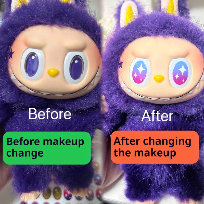 Labubu V1v2v3 Customizable Eye Stickers 17/38cm Vinyl Eyelash Diy Doll Makeup Accessory Exquisite Toy Gift For Doll Enthusiasts