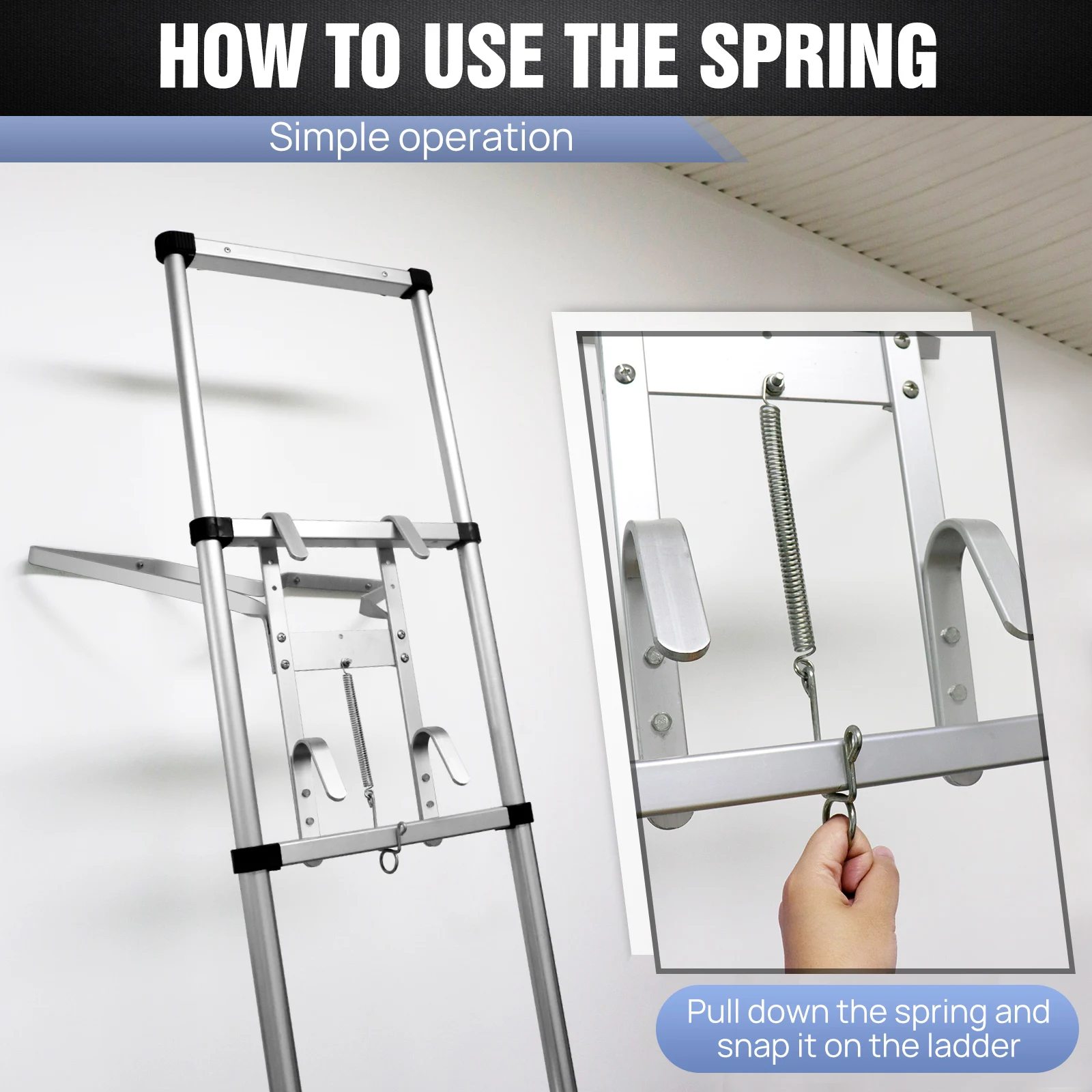 BRIEFNESS Universal Ladder Standoff V-Shaped Gutter Hook - Anti-Slip Ladder Stabilizer, Side Support Bracket for Extension