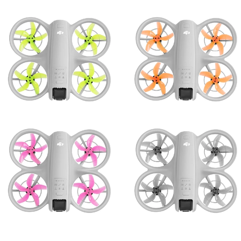 RCSTQ Five leaves for DJI Neo Propellers Colored Props Quick Release Props Paddle Blade Low-Noise Propellers for DJI Neo