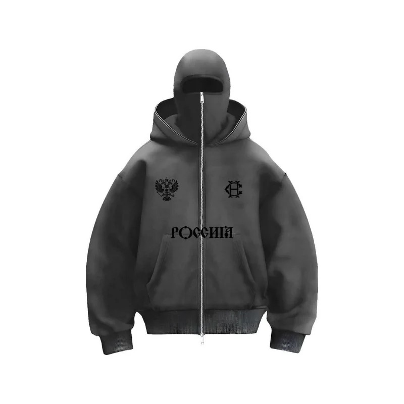 Y2K nueva moda doble Sudadera con capucha diseño chaqueta con capucha Hip Hop calle cremallera Sudadera con capucha para hombres gótico Harajuku sudadera para mujeres