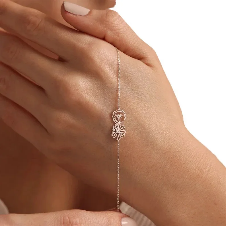 สร้อยคอโชกเกอร์ดอกไม้เกิด kalung Baja Tahan karat