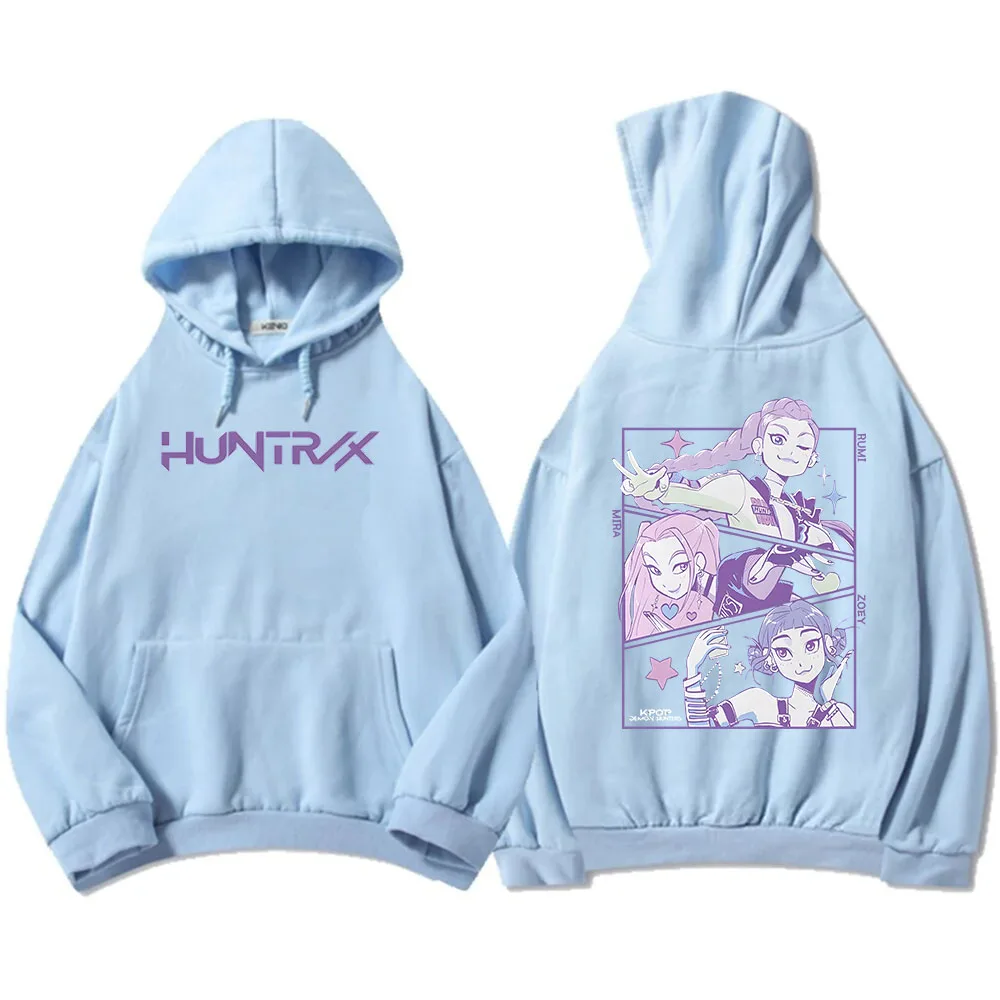 Sudaderas con capucha para hombre y mujer, sudaderas con gráficos de película KPop Demon Hunters, jerséis cálidos con capucha de lana, Top con estampado de Sudadera a la moda para hombre 2025