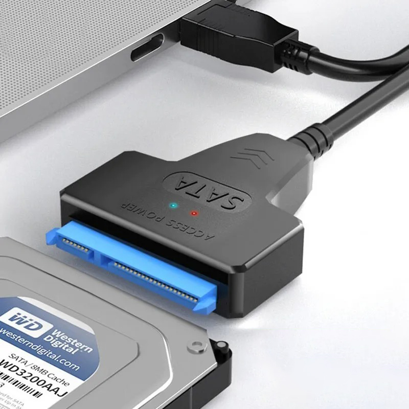 Cavo da SATA a USB 3.0, adattatore da USB 3.0 a SATA, compatibile con driver per disco rigido HDD e SSD SATA III da 2,5".