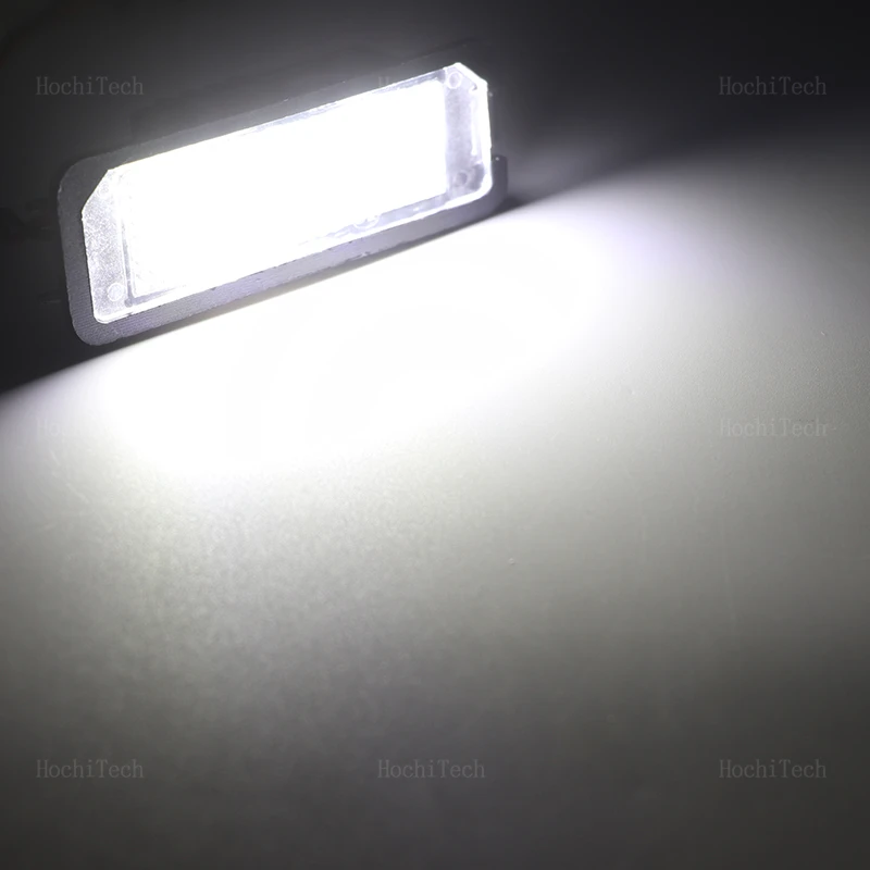 2 pçs led lâmpada de luz da placa de licença para vw passat b6 cc eos golf 4 5 6 7 mk7 polo excelente assento leon altea lâmpada do carro