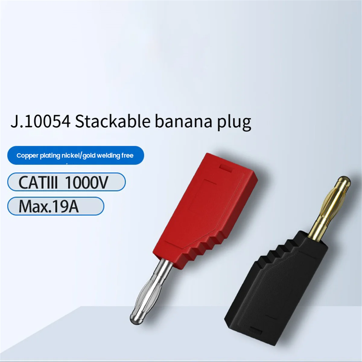 A10Z-10pcs/Set Konektor Steker J.10054 4Mm Stackable Plug Pisang Plug Wajah Konektor Kawat Multi-Fungsi