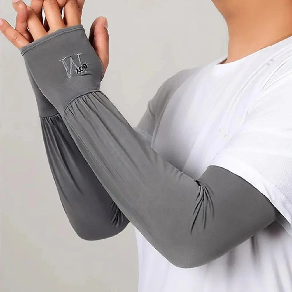 Ice sleeve sunscreen men's sunshade sleeve summer sunscreen gloves loose breathable large size ice sleeve fishing driving