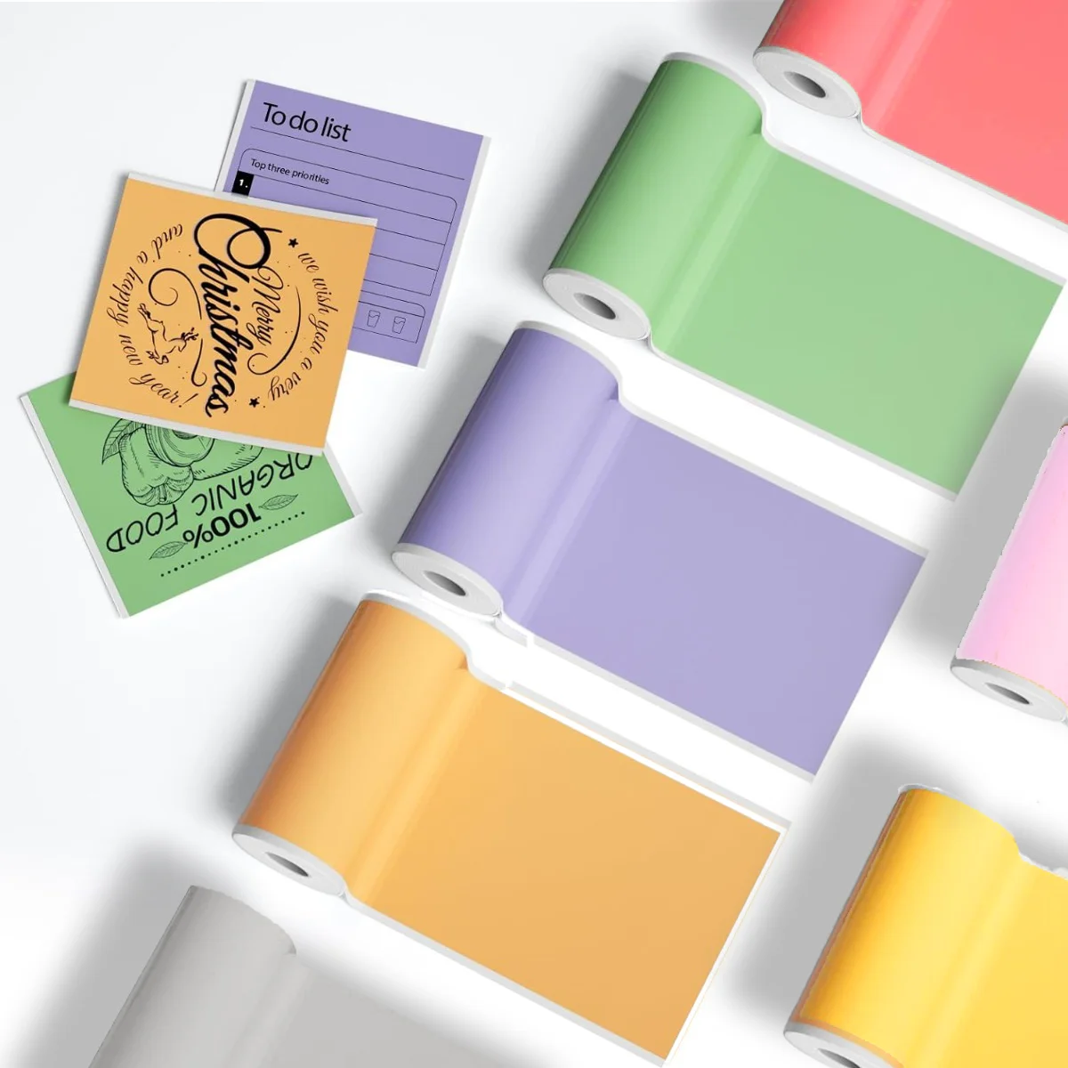 57x25mm Colorful Sticker Thermal Paper - BPA-Free Self-Adhesive for Kid Instant Camera/Mini Printers, Crafts/Gifts