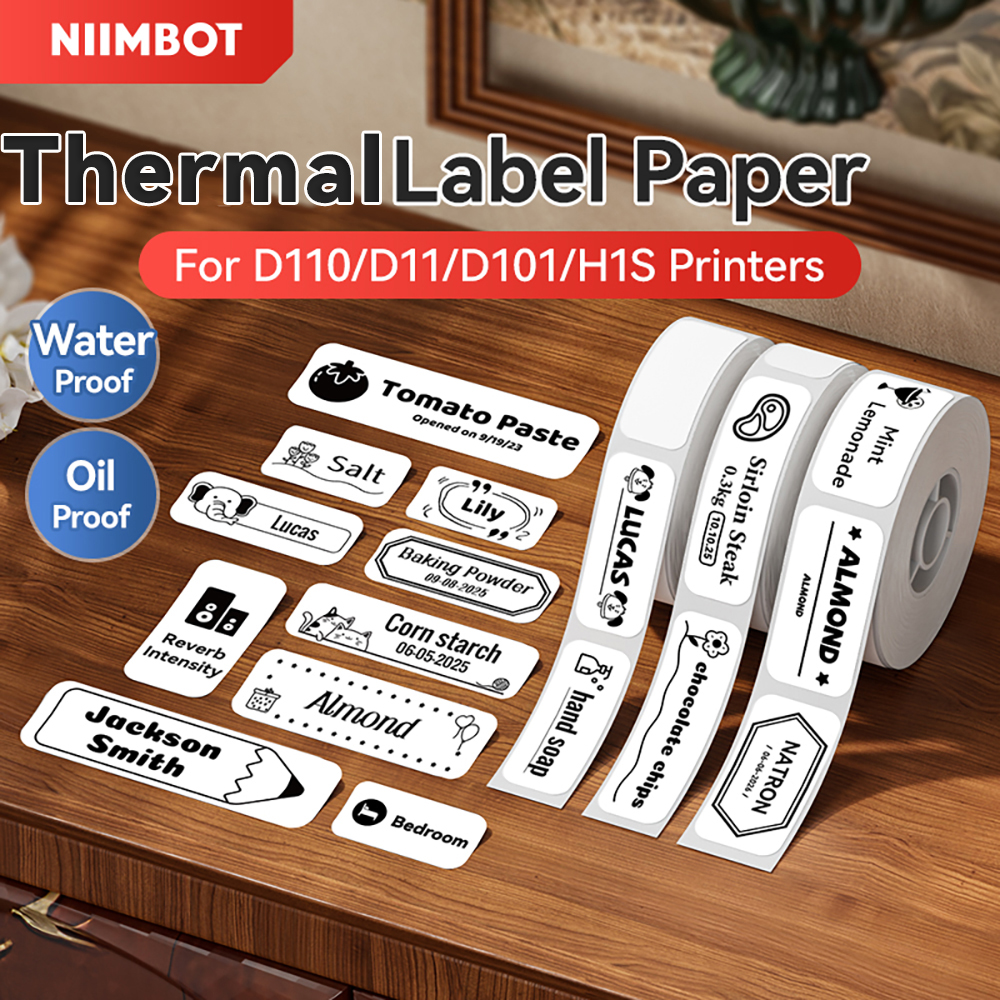 Водонепроницаемая этикетка, бумага для антимасляной печати, ценная лента, устойчивая к царапинам наклейка для этикеток для Niimbot D11 D110 D101 H1S