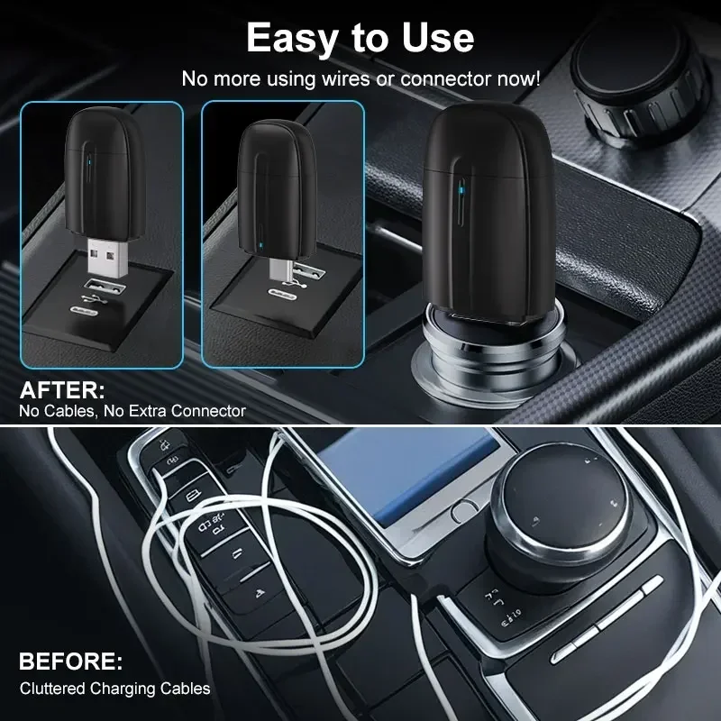 FLIXIVI 2025 2 в 1 двойной интерфейс беспроводной CarPlay/Android автоматический беспроводной адаптер Smart Mini Box Plug быстрое подключение универсальный