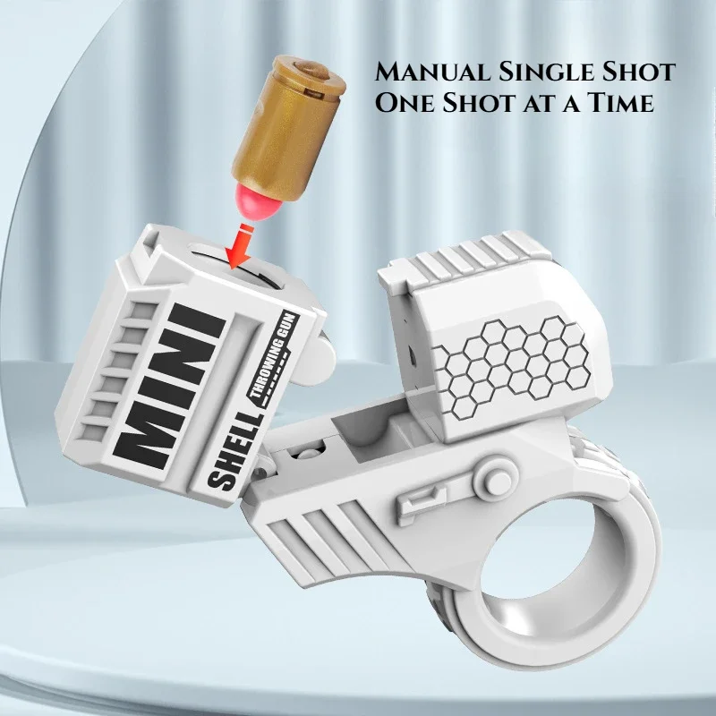 MINI แหวนปืน SHELL-Ejecting ปืนของเล่นผู้ใหญ่ Fidget ของเล่น Hand SPINNER 2 ปลอกเปลือก 10 กระสุนความเครียดบรรเทาของเล่นของขวัญ