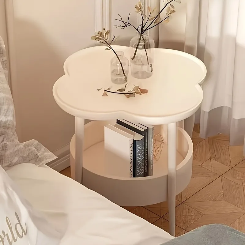 Four-leaf Clover Sofa Side Several Bedroom Small Table Home Living Room Storage Table Creative Balcony Double Layer Coffee Table