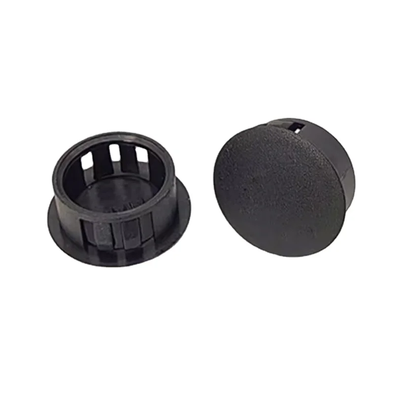 Tappi per tappi a scatto in plastica rotonda nera Tappi di bloccaggio per mobili per armadietti Tappi di bloccaggio per coperture 5-50 mm