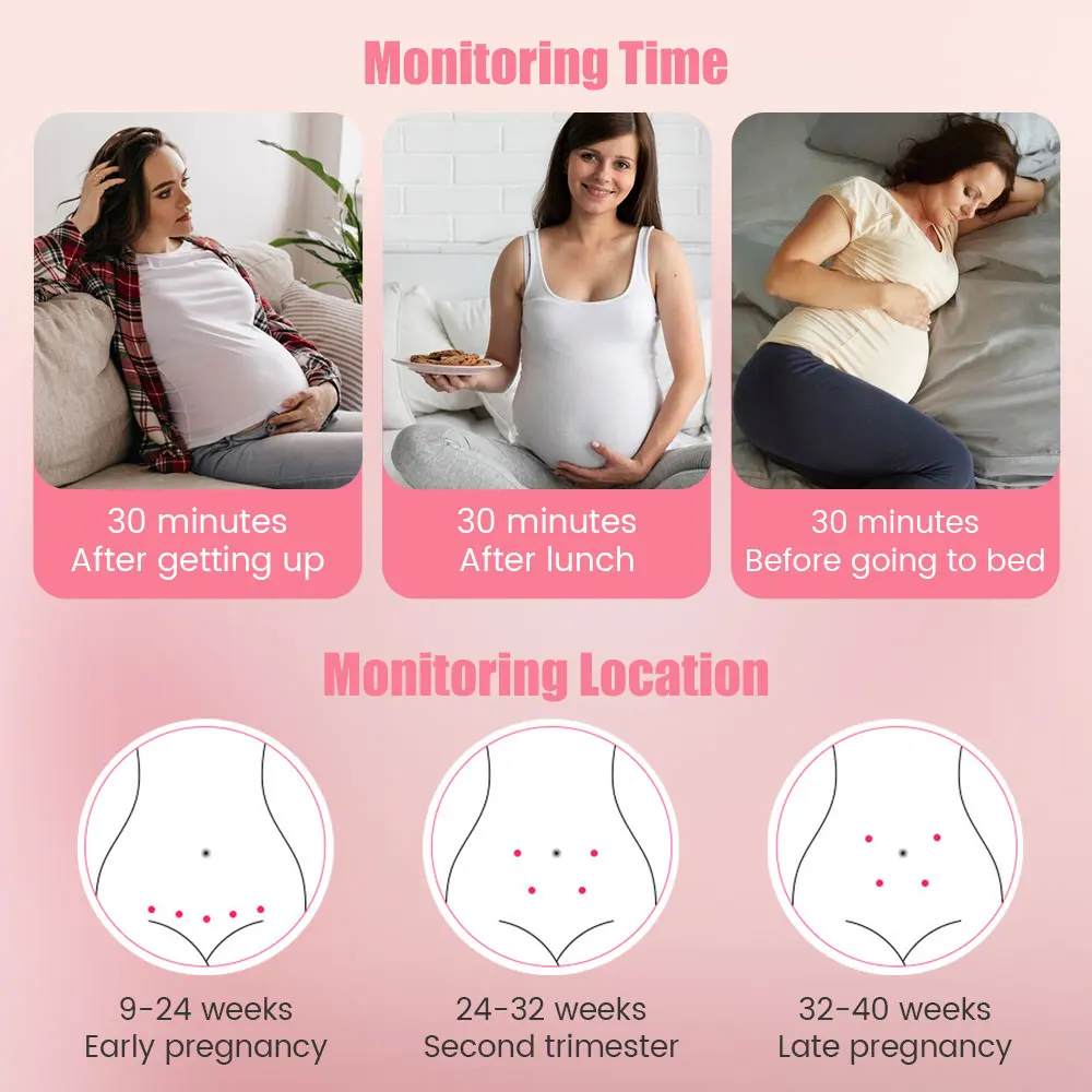 Detector de ritmo cardíaco de bebé con ultrasonido de 3MHz, Monitor ultrasónico de latido del corazón para bebé, Monitor Fetal, estetoscopio Doppler para embarazo