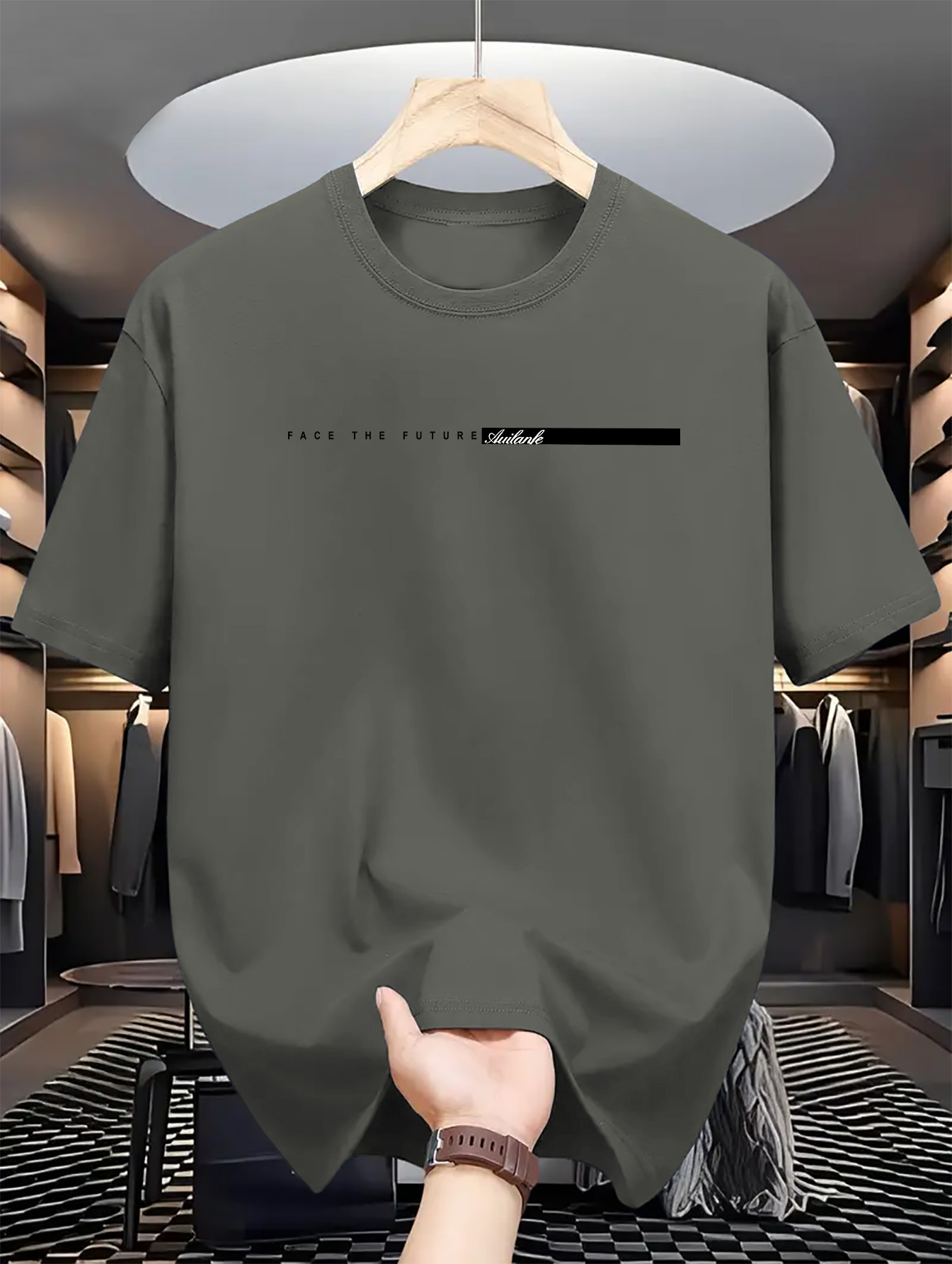 メンズラージレタープリントTシャツ,綿100%,ラウンドネック,半袖トップス,カジュアル,ルーズフィット,ユニセックス,夏