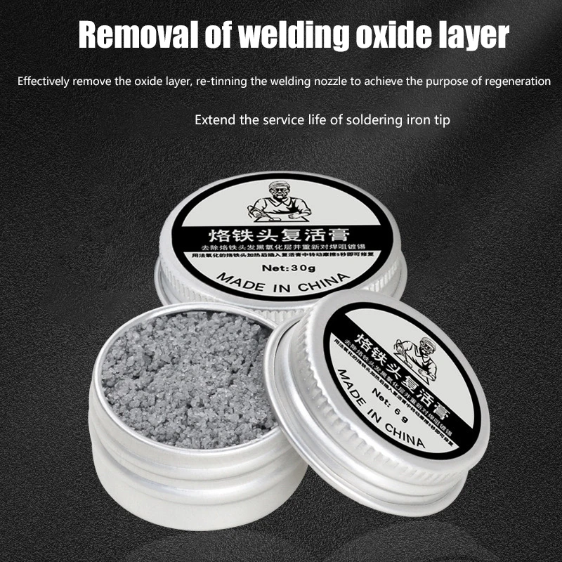 6-90g Soldering Iron Tip Cleaning Paste Soldering Iron Tip Tinner Activator Tip Cleaner Remover BGA Refresher Repair Tools