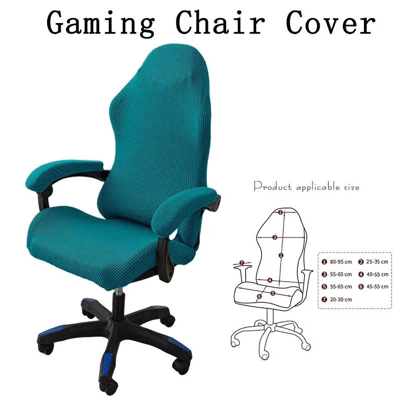 Moda simples casa capa de cadeira de jogos universal jogo de computador assento competitivo encosto braço elástico giratória cadeira capa