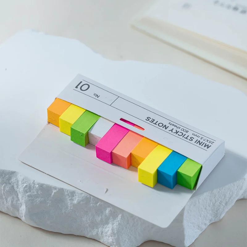 800 boxed sticky notes, index labels, reading sticky notes, index stickers, transparent waterproof sticky notes