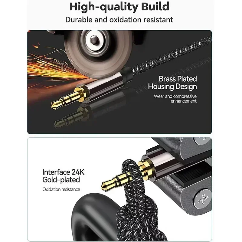 Cable de Audio estéreo auxiliar de 3,5mm, Cables de extensión de auriculares macho a hembra para auriculares, IPad, teléfono inteligente, tableta, reproductor multimedia, Etc.