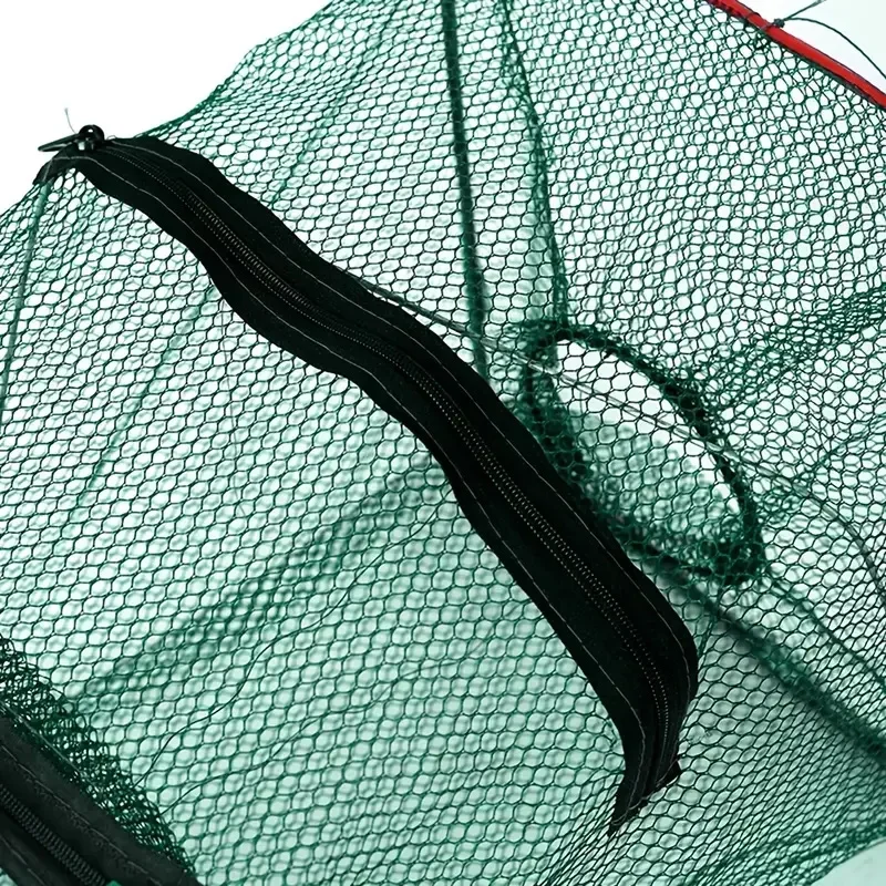 Jaula de pescado de red plegable de 1/2/5 piezas para cangrejos, camarones y cangrejos: aparejos de pesca perfectos para entusiastas del aire libre.
