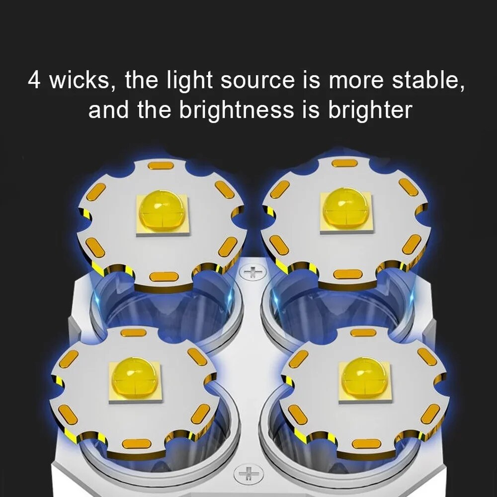 4 led mini lanterna recarregável poderosa tocha portátil de alto lúmen acampamento ao ar livre lanternas noturnas construídas na bateria