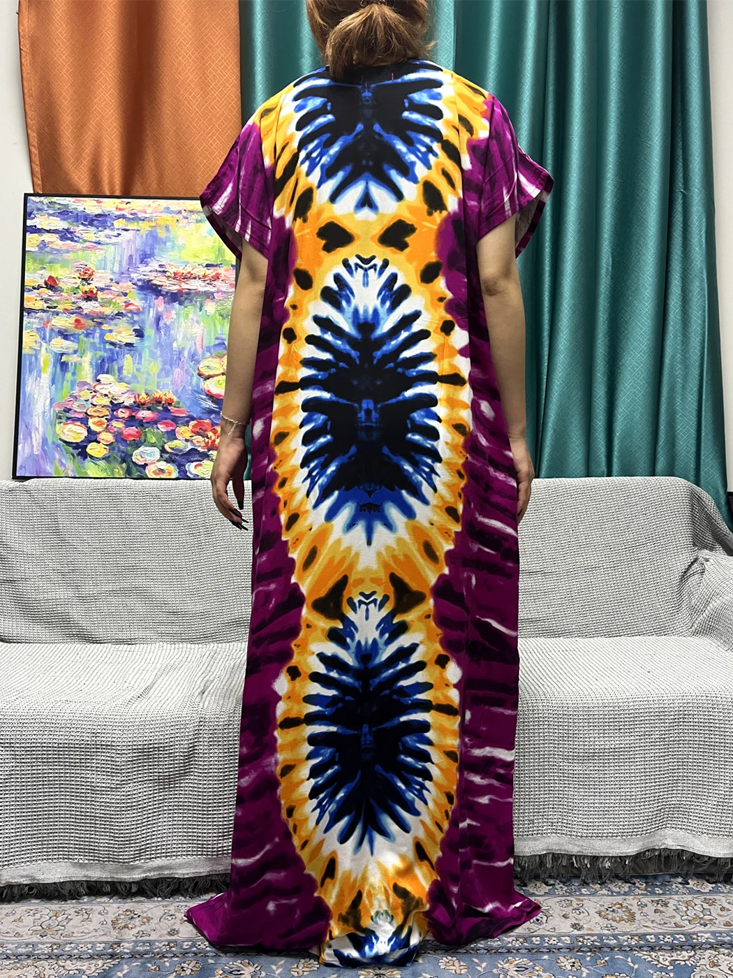 女性のためのプリントされたイスラム教徒のドレス,ヒジャーブ付きの綿の服,半袖,ルーズフィット,イスラム教徒のドレス,アフリカとドバイ,新しいアップリケ,2022