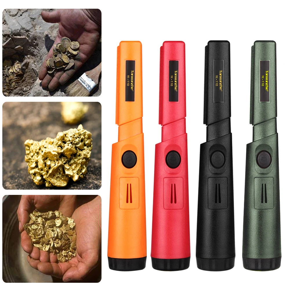 TC-110 Handheld Metal Detector Posicionamento Rod Com Anti-risco Proteção Tampa Metal Identificar IP68 Impermeável