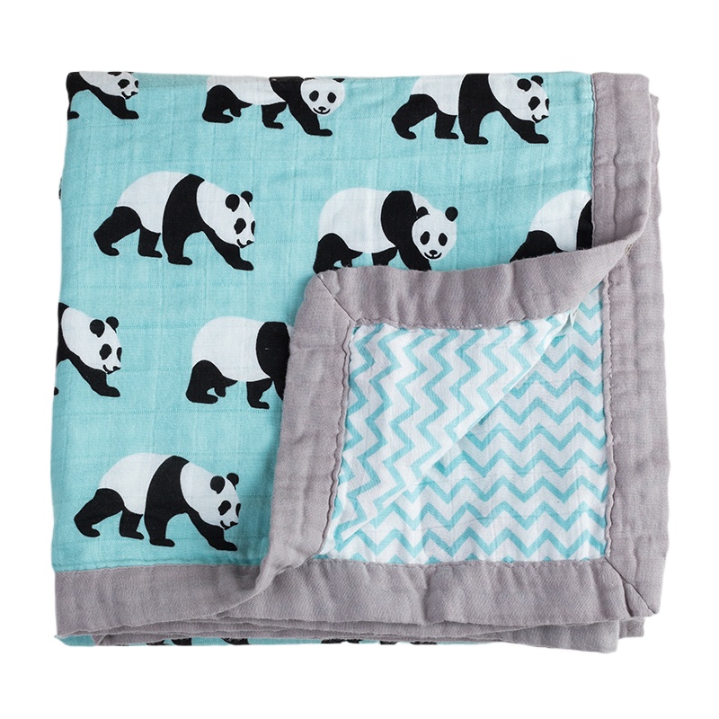 Baby Wrap Cotton blanket Multifunctional 2 layer Muslin Newborns Baby Swaddle Blanket 120*120cm