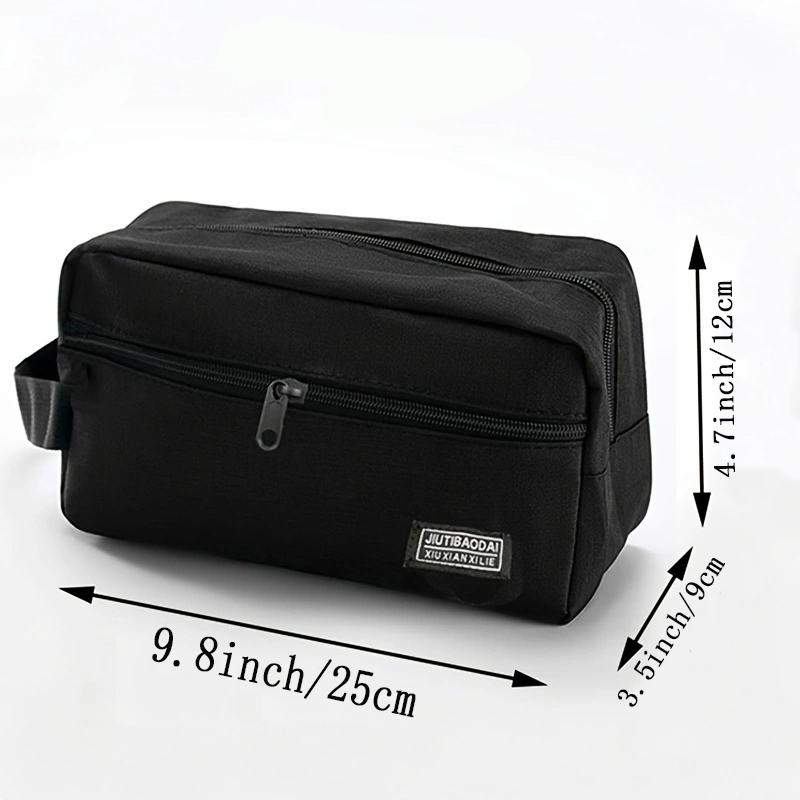 Bolsa de almacenamiento portátil de gran capacidad para maquillaje y artículos de tocador para hombres y mujeres; bolsa de aseo de viaje multifuncional
