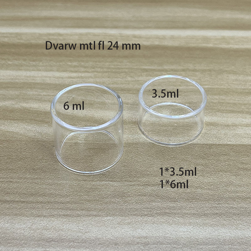 Dvarw 22/24mm MTL/FL 2/3,5/5/6ml tubo de vidrio de repuesto recto transparente tanque transparente, accesorios de atomizador Dvarw mtl fl