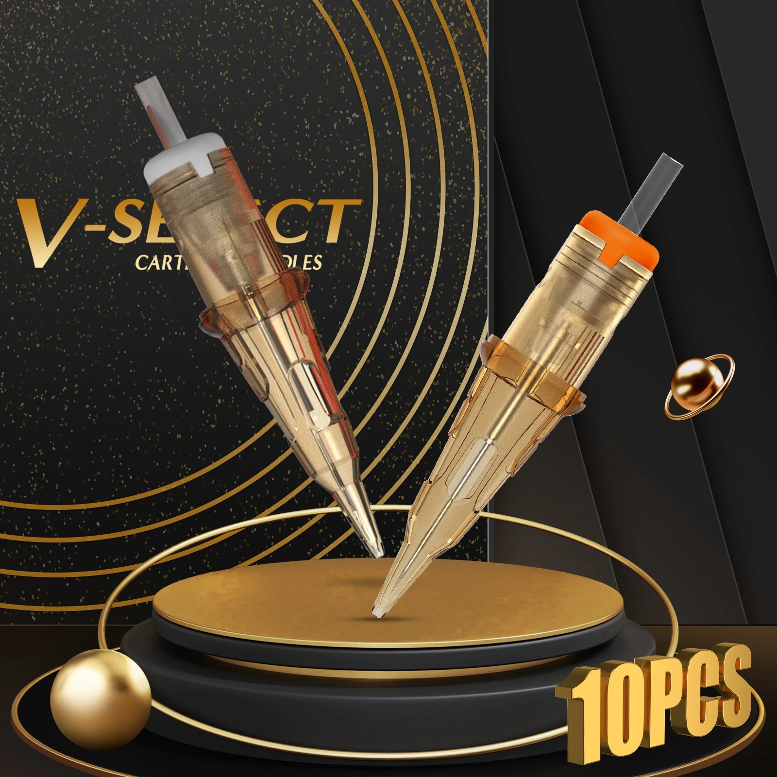 10 Uds. Cartucho para tatuar EZ V Select agujas maquillaje permanente RL RS RM M1 Microblading para cartucho máquina de tatuaje pluma